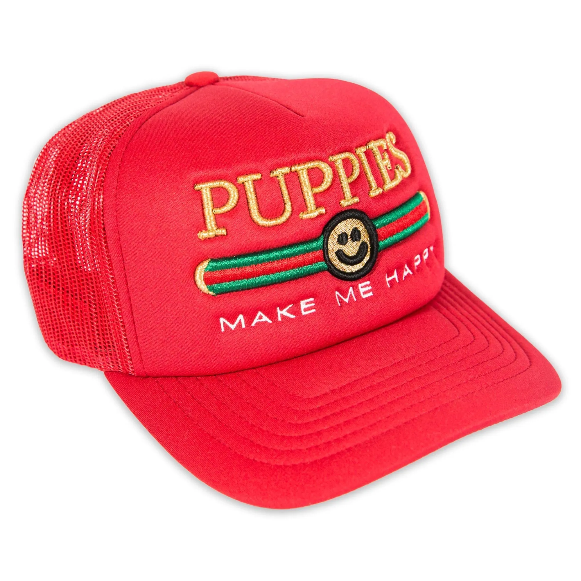 Pup Lux Metallic Gold Puff Embroidery | Trucker Cap
