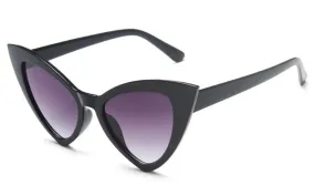 Purple/Gray Gradient Black Cat Eye Sunglasses