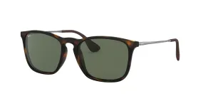 RAY-BAN Chris Polished Light Havana - Green Classic Sunglasses