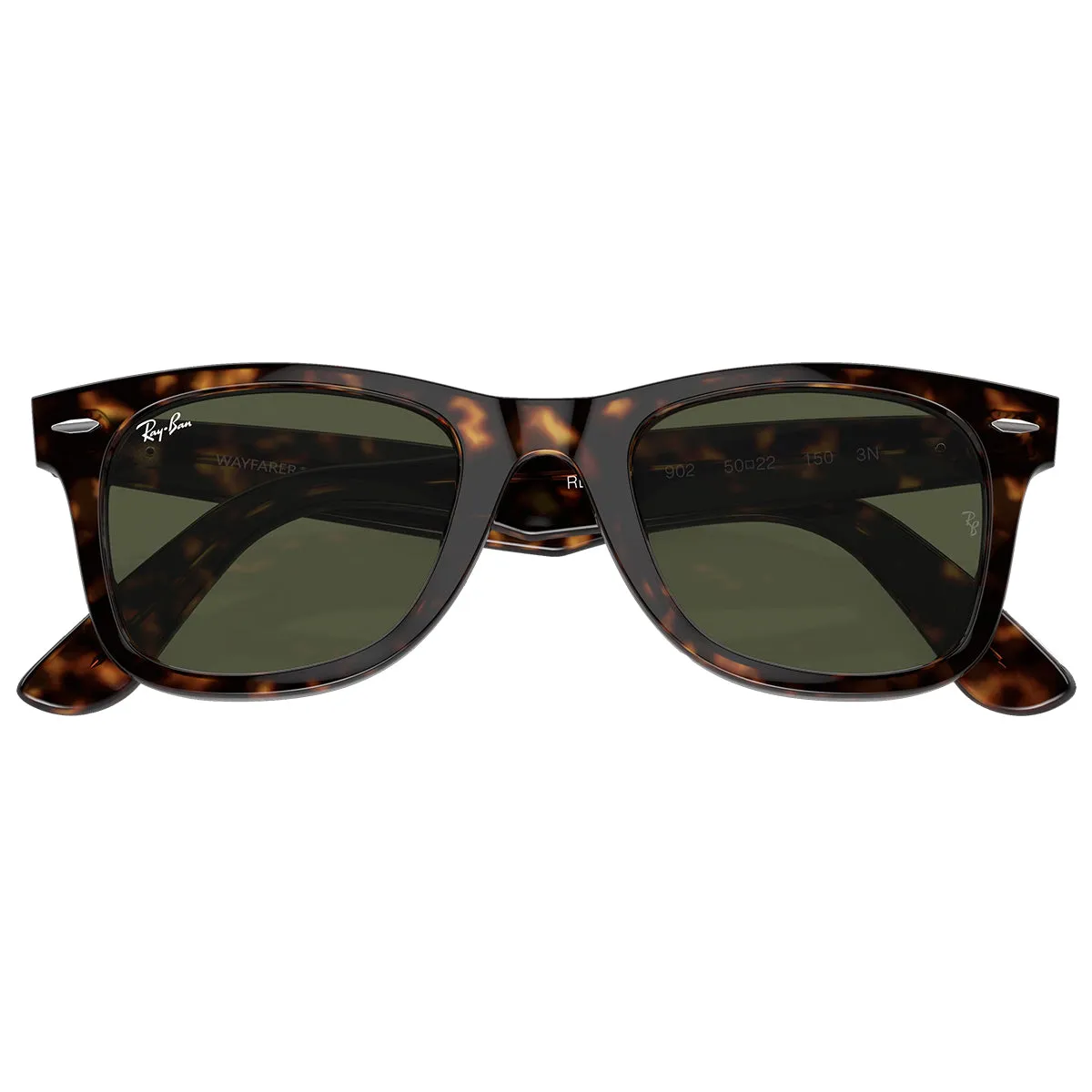 Ray-Ban Original Wayfarer Classic Sunglasses - Polished Tortoise/Green