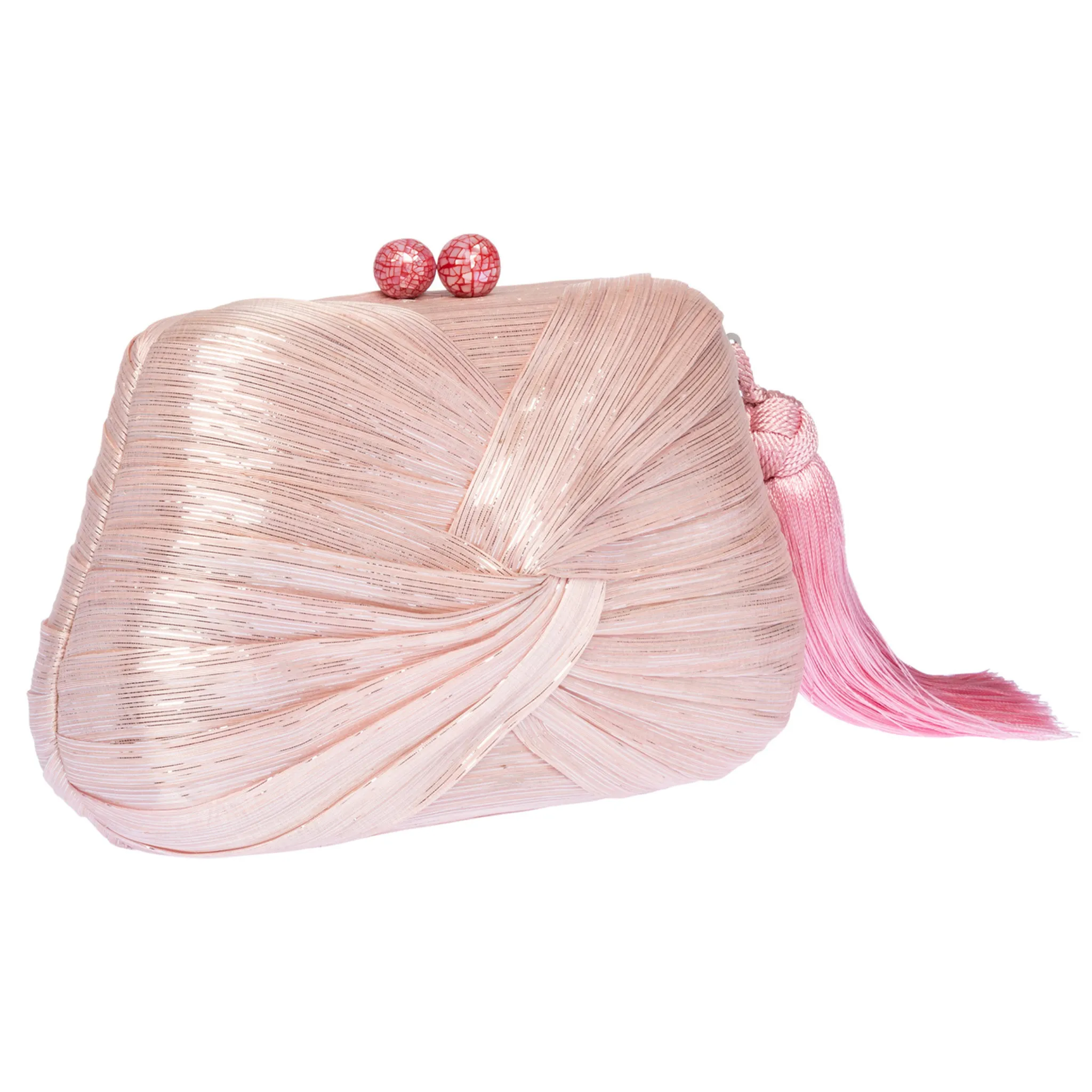 Rosie Draped Clutch, Pink
