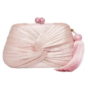 Rosie Draped Clutch, Pink