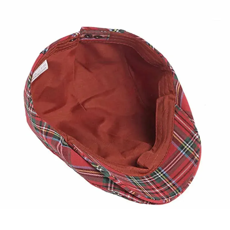 Royal Scottish Tartan Flat Cap