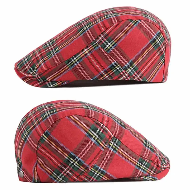 Royal Scottish Tartan Flat Cap