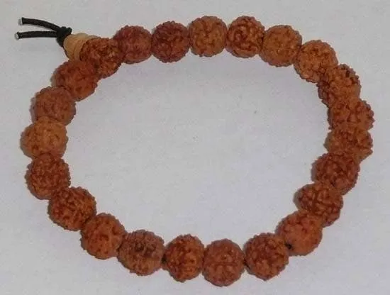 Rudraksha Seed Beaded Bracelet - Wrist Mala  - 8.5mm