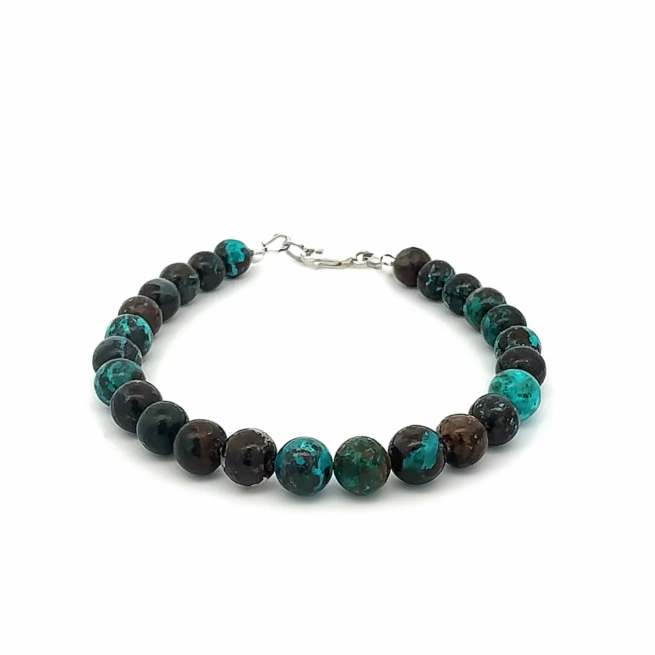 Shattuckite gemstone bracelet , beaded bracelet, Jewelry