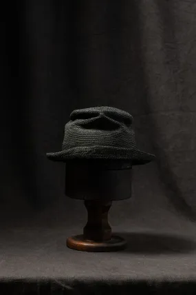SHPVDS005 Crocheted Toquilla Straw Hat Petrol (One Size)