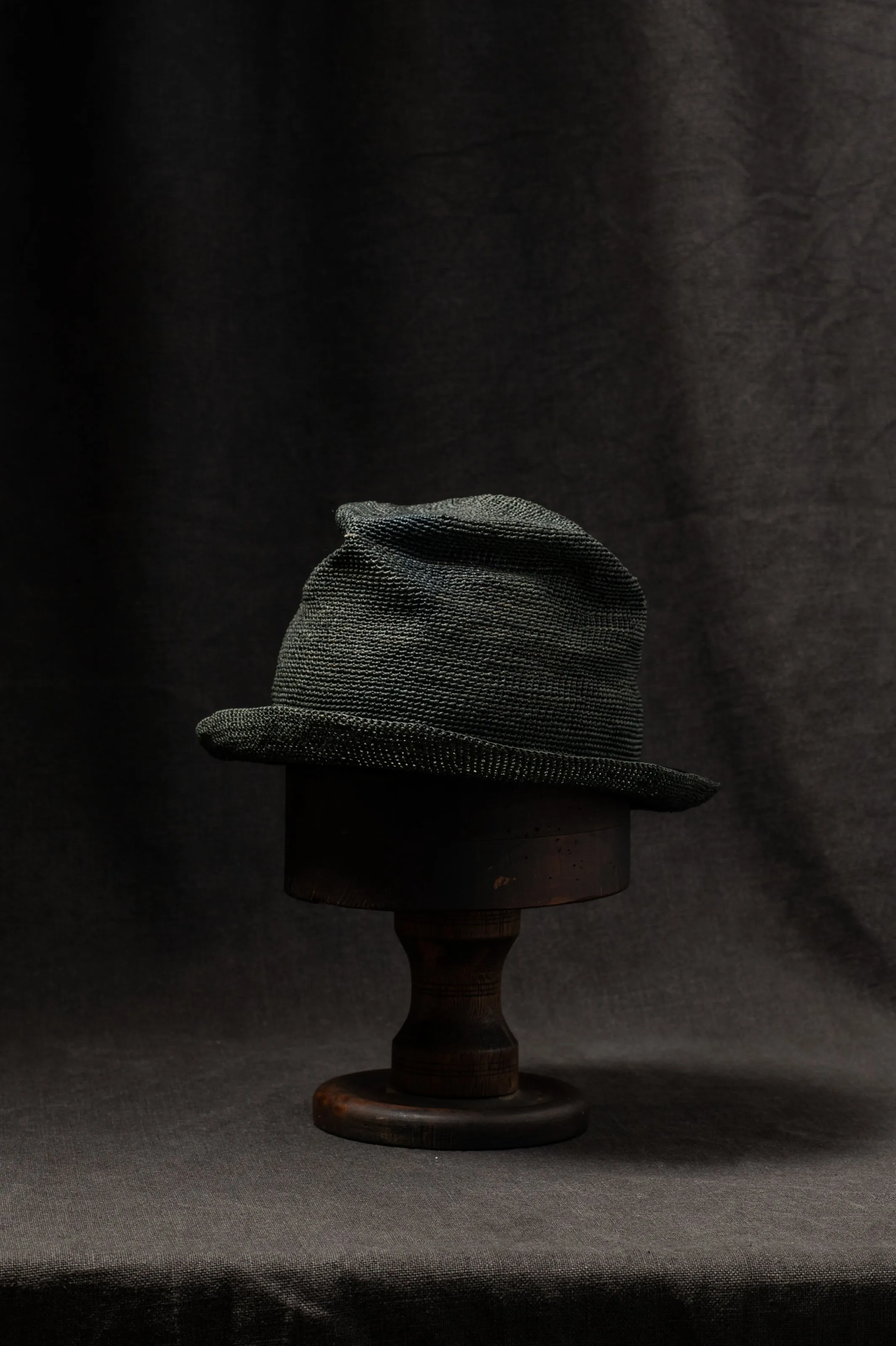 SHPVDS005 Crocheted Toquilla Straw Hat Petrol (One Size)