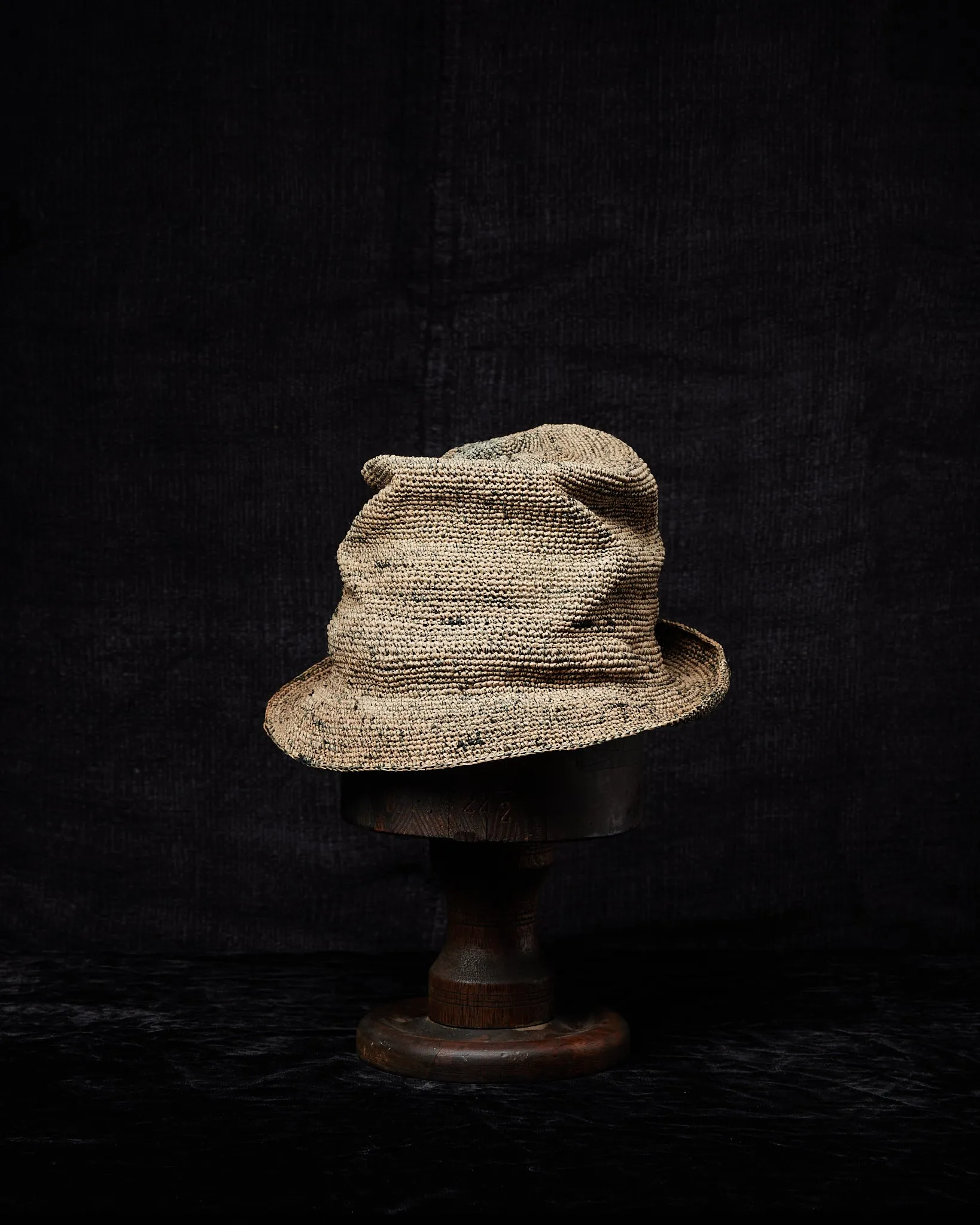 SHPVDS005 Crocheted Toquilla Straw Hat PV Grey