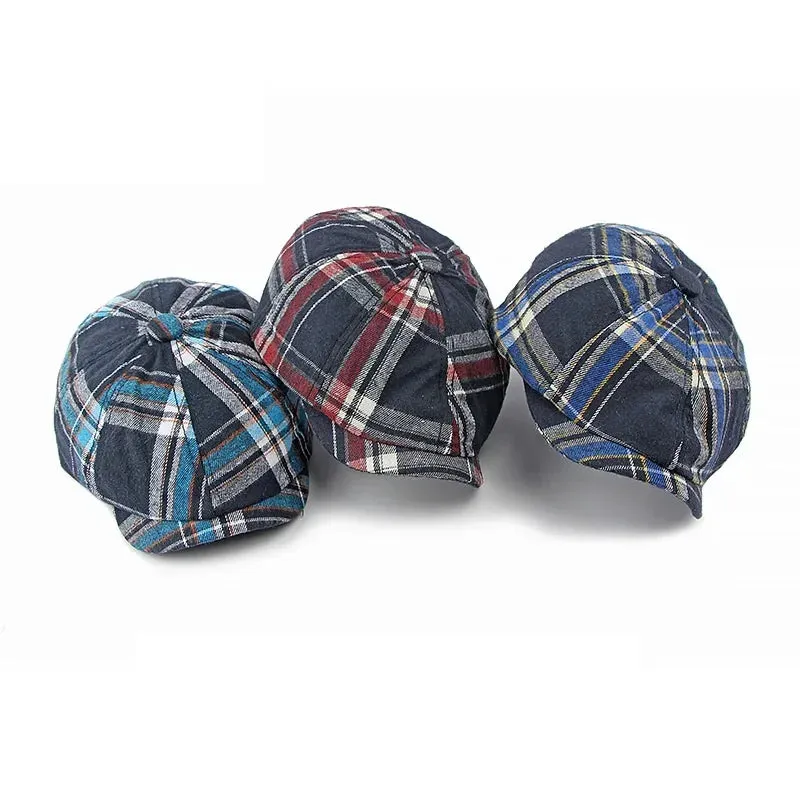Sitges Plaid Newsboy Cap
