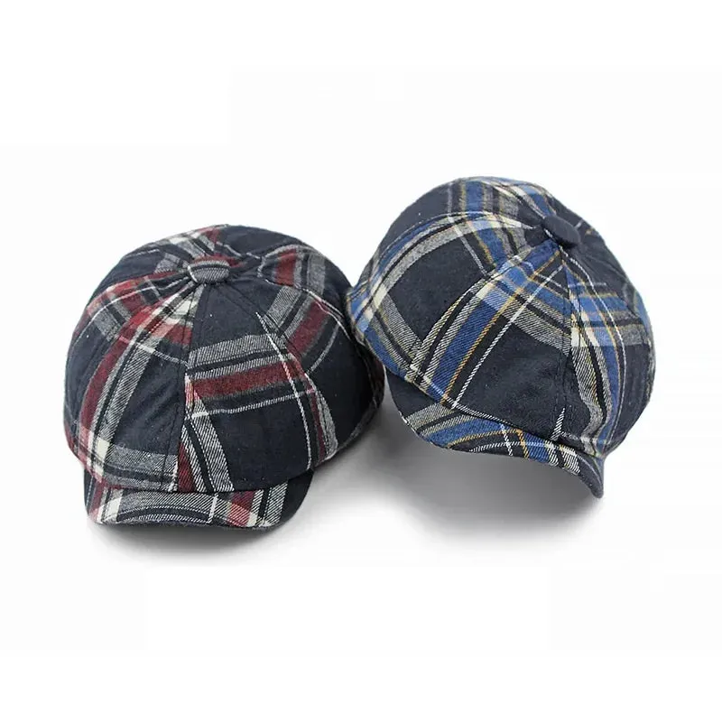 Sitges Plaid Newsboy Cap