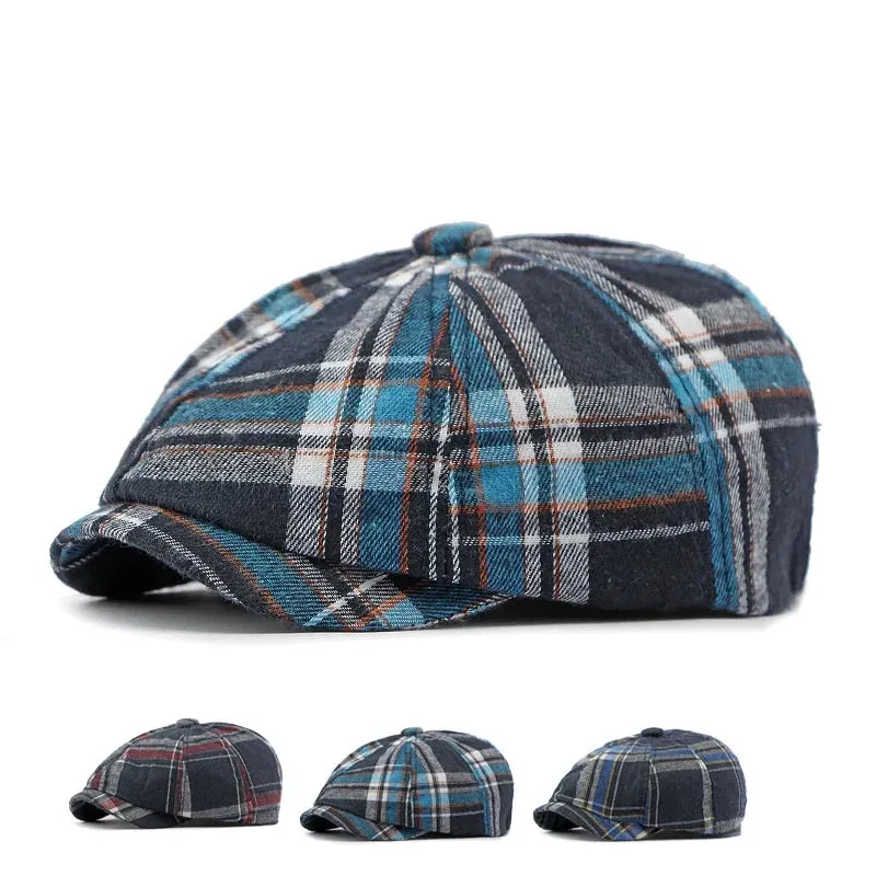 Sitges Plaid Newsboy Cap