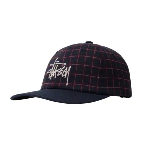 Stussy Plaid 2 Tone Low Pro Cap - Navy