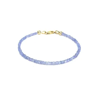 Tanzanite Gemstone Beaded Bracelet