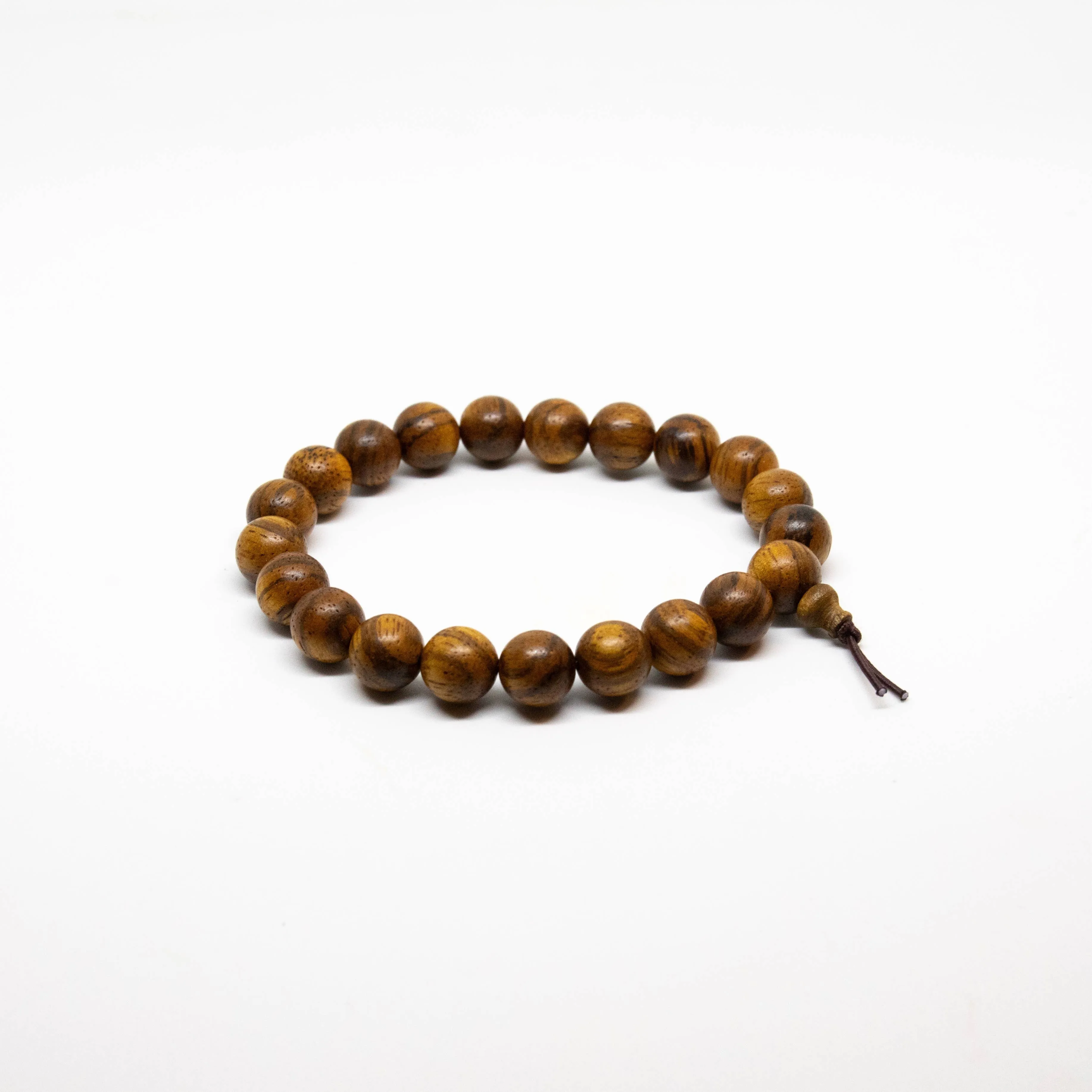 Tiger Aloeswood Beaded Bracelet - Wrist Mala - 8mm