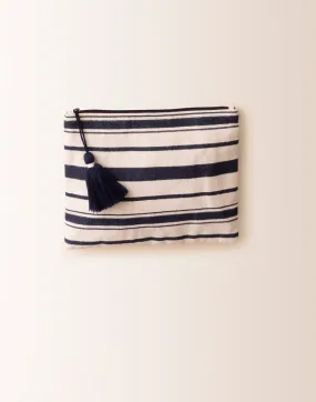 Treasure Clutch: Navy Beach Stripe