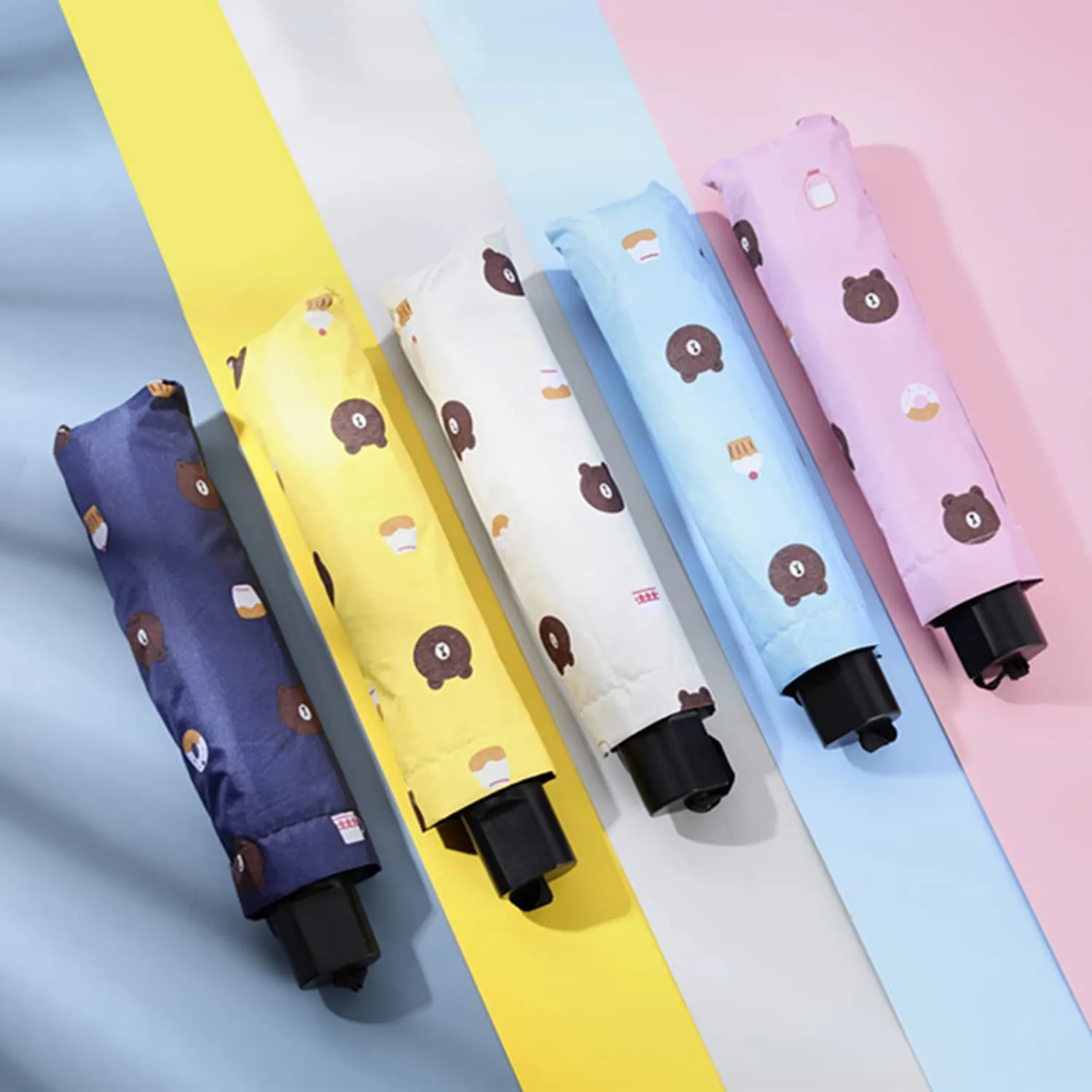 Ultra Light and Small Mini Umbrella with Carrying Pouch