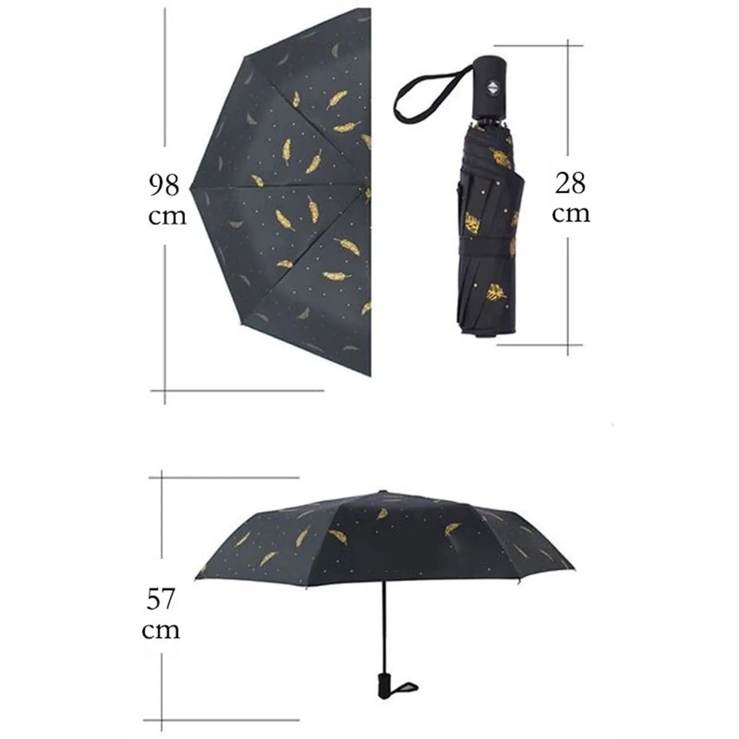 Ultra Light and Small Mini Umbrella with Carrying Pouch
