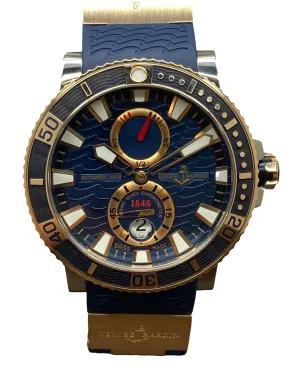 Ulysse Nardin Maxi Marine Diver Titanium & 18K Rose Gold 265-90-3/93 Blue Dial Automatic Men's Watch