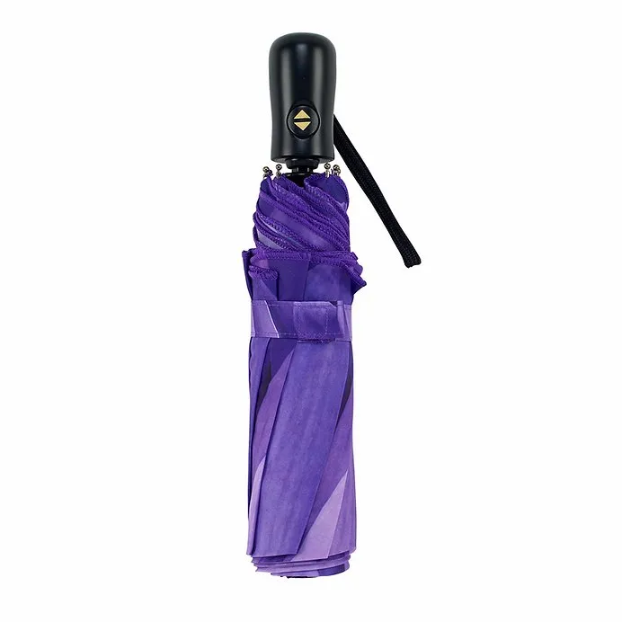 Umbrella, purple daisy design, automatic wind-resistant