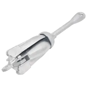 vidaXL Folding Anchor Silver 4 kg Hot Dip Galvanized Cast Iron