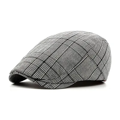 Watford Plaid Cotton Flat Cap