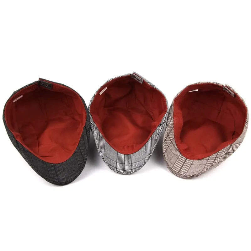 Watford Plaid Cotton Flat Cap