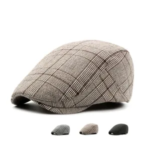 Watford Plaid Cotton Flat Cap