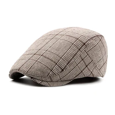 Watford Plaid Cotton Flat Cap