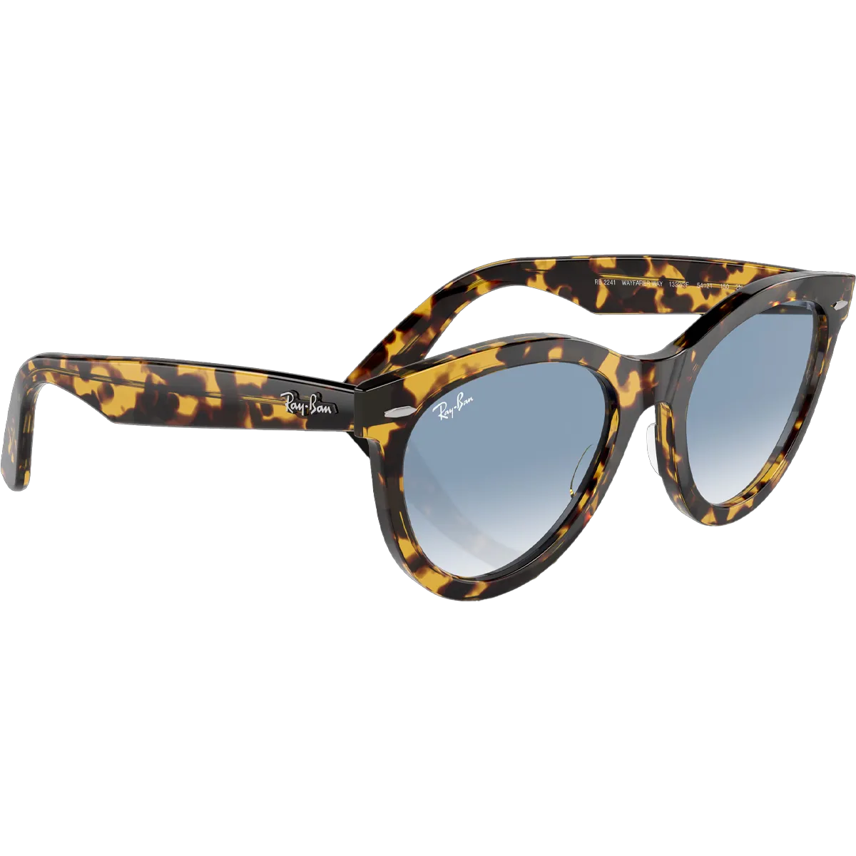 Wayfarer Way - Polished Yellow Havana/Clear & Blue