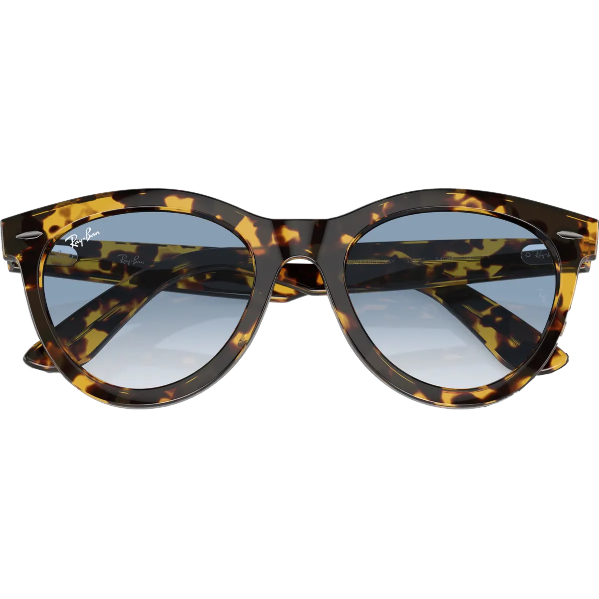 Wayfarer Way - Polished Yellow Havana/Clear & Blue