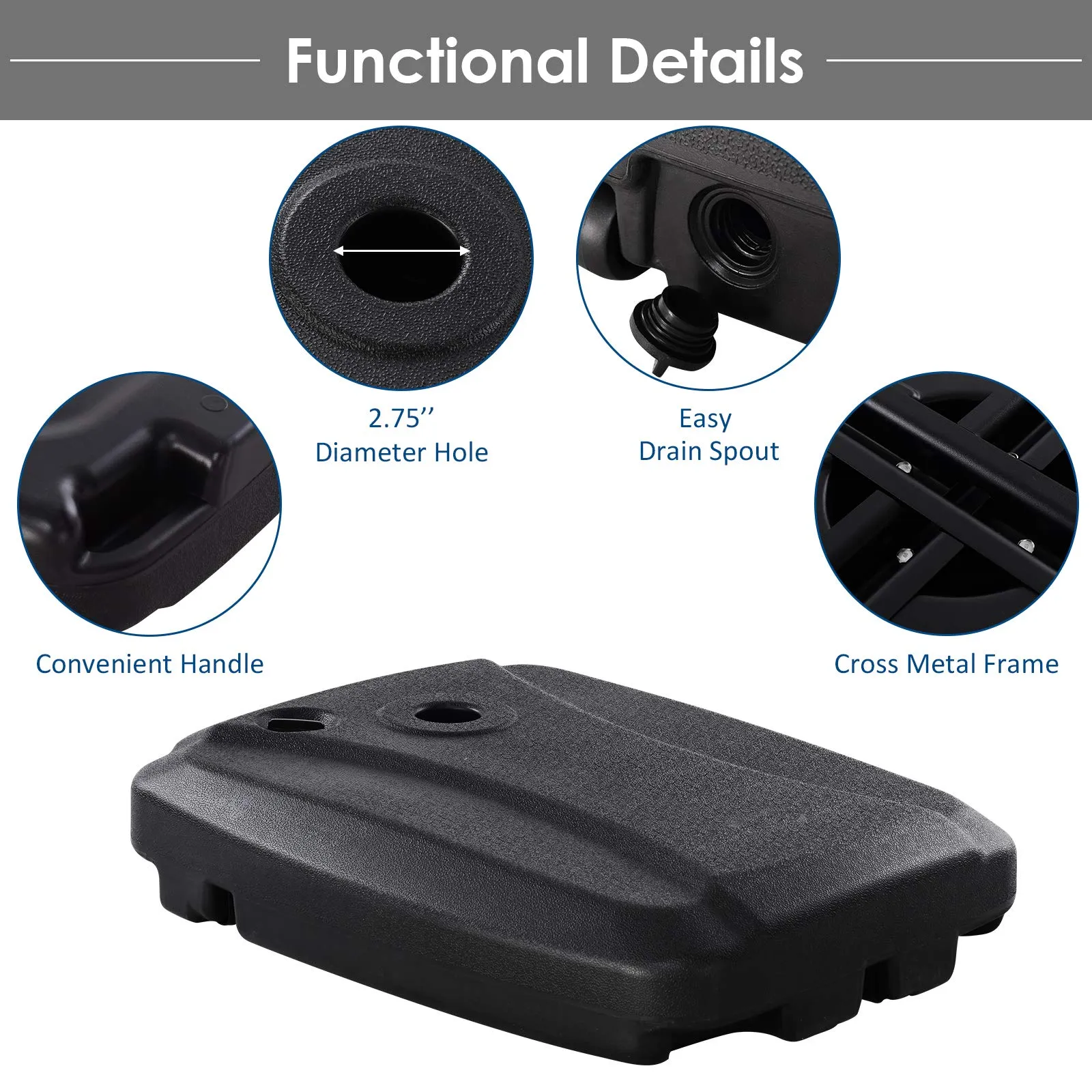 Wheeled Weight Base, for Universal Patio Cantilever Offset Umbrella
