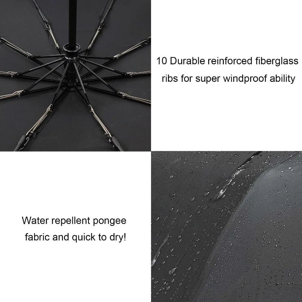 Wind Resistant Folding Automatic Umbrella
