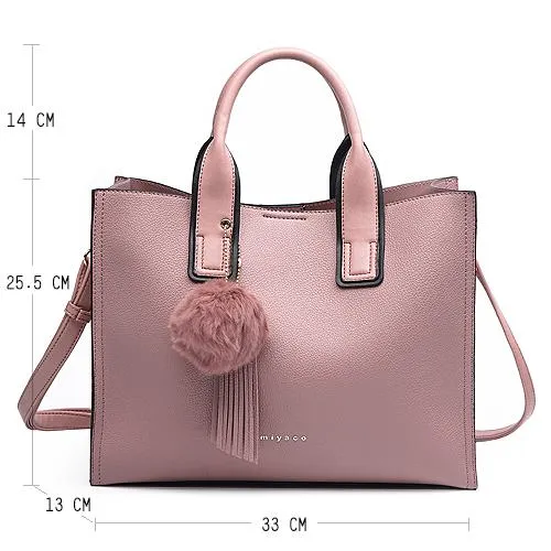 Women Leather Handbags Casual Brown Tote Crossbody Bag TOP handle tote Wallet fashion Clutch Vintage