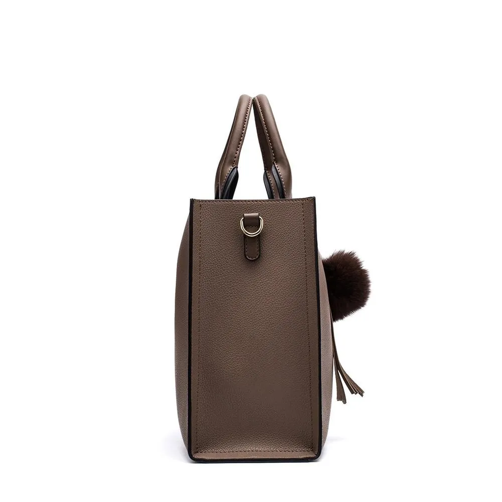 Women Leather Handbags Casual Brown Tote Crossbody Bag TOP handle tote Wallet fashion Clutch Vintage
