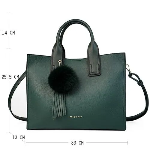 Women Leather Handbags Casual Brown Tote Crossbody Bag TOP handle tote Wallet fashion Clutch Vintage