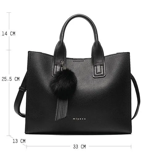 Women Leather Handbags Casual Brown Tote Crossbody Bag TOP handle tote Wallet fashion Clutch Vintage