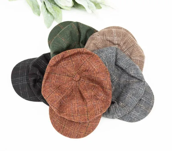Women's Plaid Newsboy Caps Hats