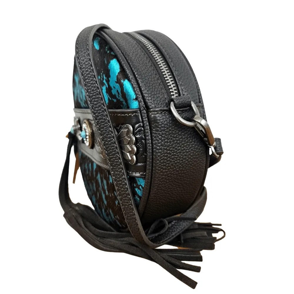 Wrangler Hair on Circle Western Crossbody Bag