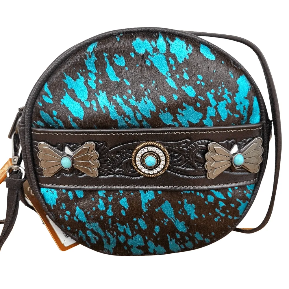 Wrangler Hair on Circle Western Crossbody Bag