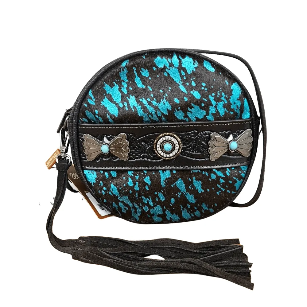 Wrangler Hair on Circle Western Crossbody Bag