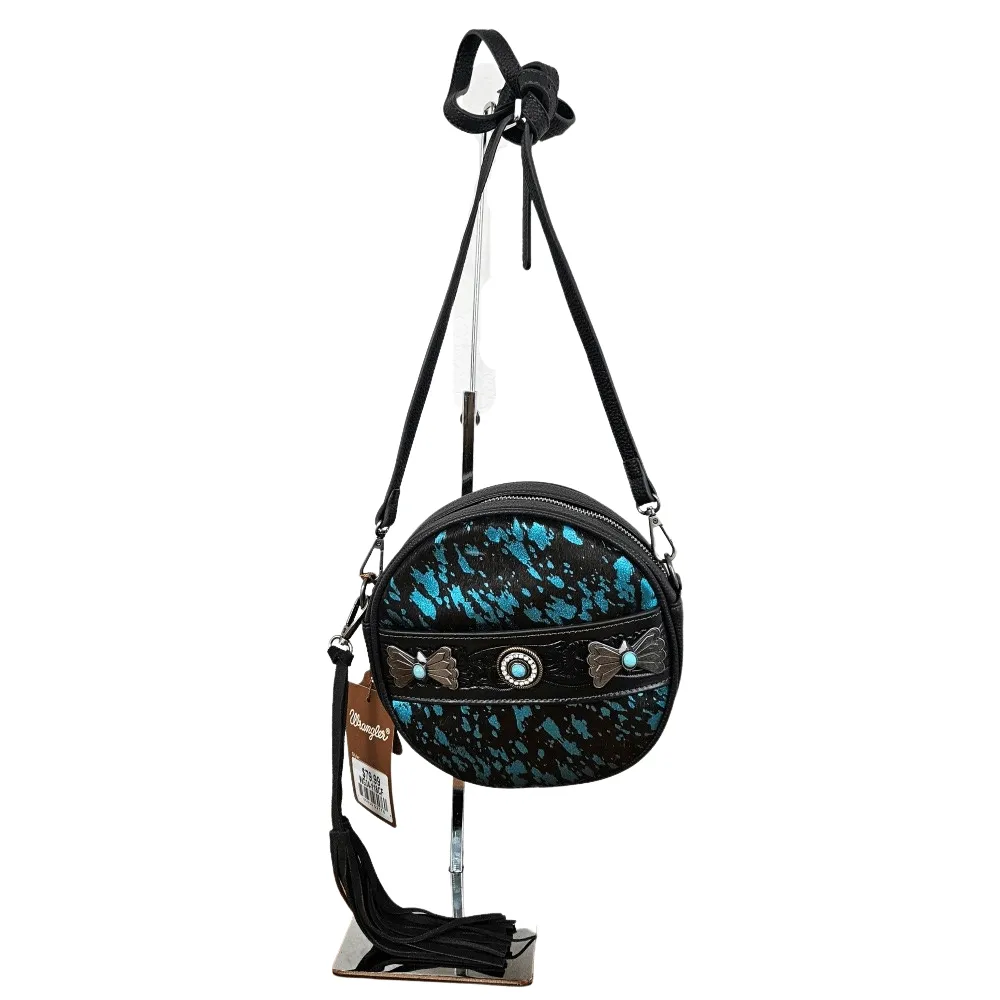 Wrangler Hair on Circle Western Crossbody Bag