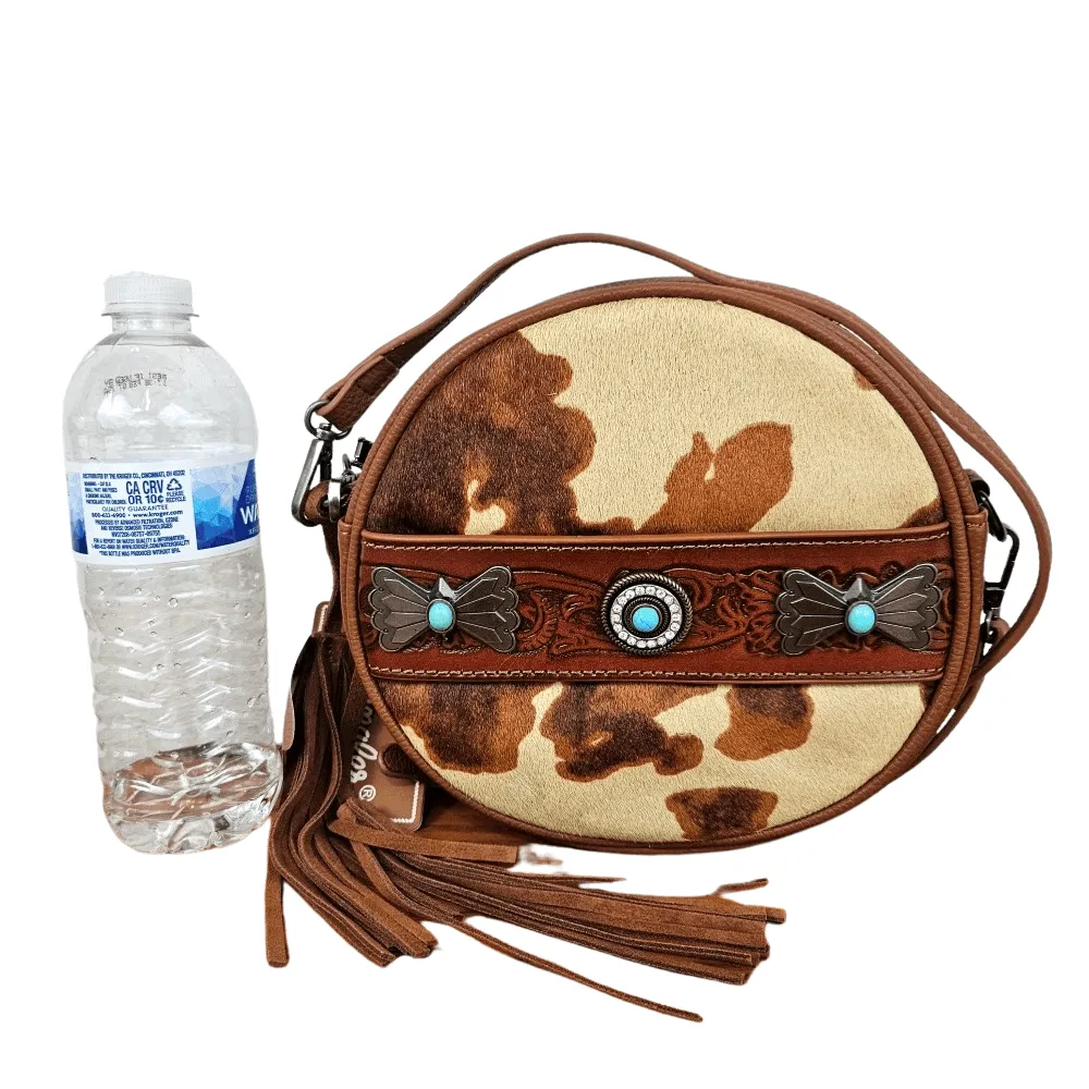 Wrangler Hair on Circle Western Crossbody Bag