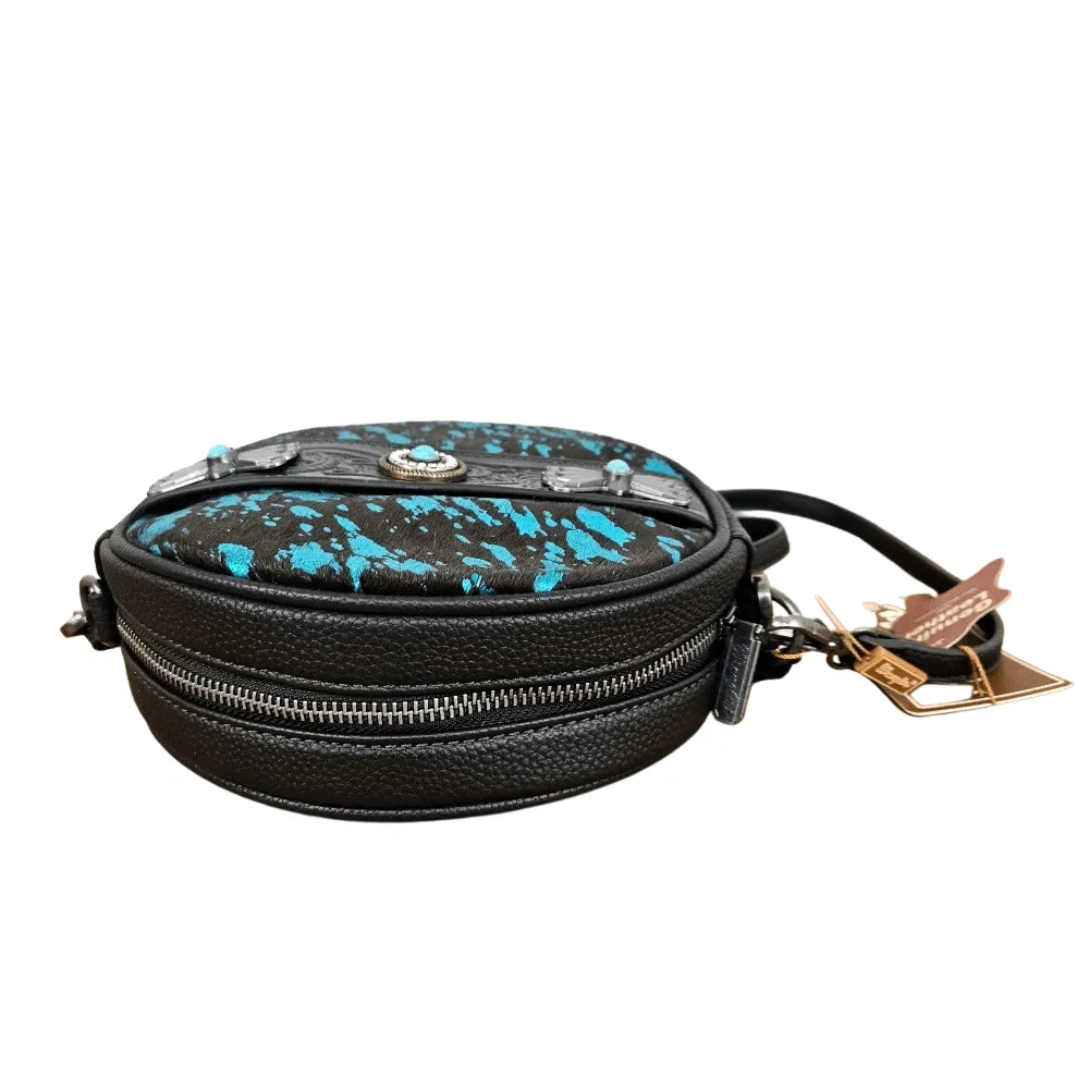 Wrangler Hair on Circle Western Crossbody Bag