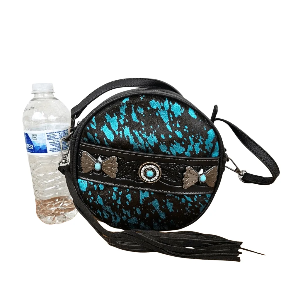 Wrangler Hair on Circle Western Crossbody Bag