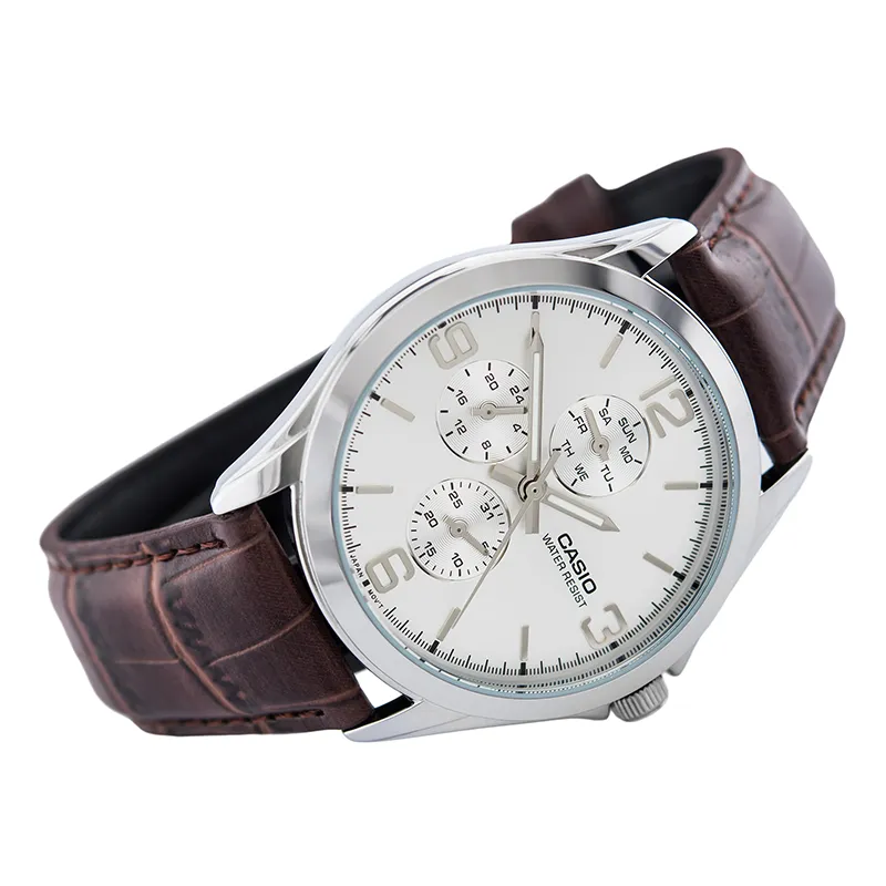 WW0035 Casio Enticer Multifunction Silver Belt Watch MTP-V301L-7AUDF