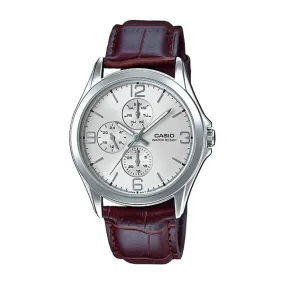 WW0035 Casio Enticer Multifunction Silver Belt Watch MTP-V301L-7AUDF