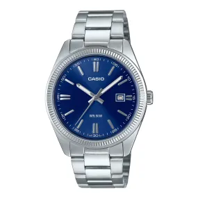 WW0259 Casio Enticer Date Silver Chain Watch MTP-1302D-2AVDF