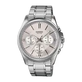 WW0370 Casio Enticer Multifunction Silver Chain Watch MTP-1375D-7AVDF
