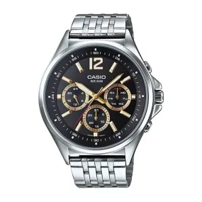 WW0466 Casio Enticer Multifunction Stainless Steel Silver Chain Watch MTP-E303D-1AVDF